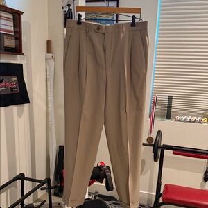 Classic Men's Beige Dress Pants